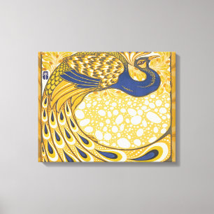 Toile Peacock Antique Vintage Coloré