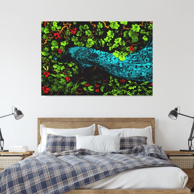 Toile Peacock et Butterfly de style Art nouveau néerland (Insitu(Chambre))