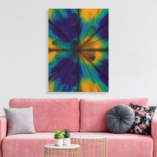 Toile Peacock Feather Interference Pattern 
