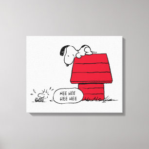 Toile PEANUTS Motif rouge et noir