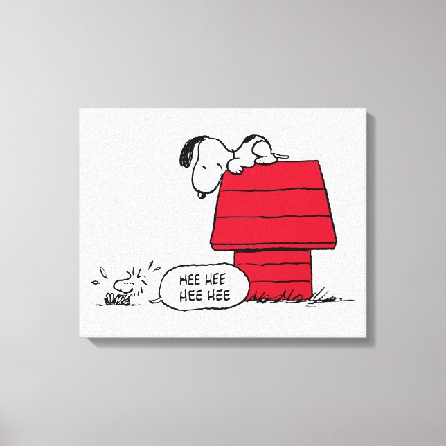 Toile PEANUTS | Motif rouge et noir (Recto)
