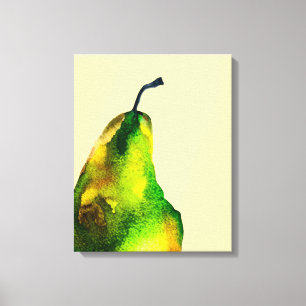 Toile Pear art mignon aquarelle fruit