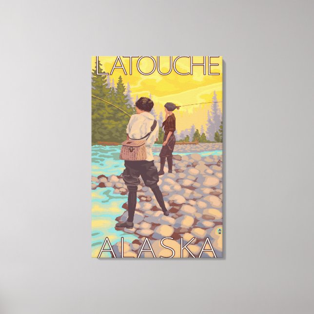 Toile Pêche à la mouche - Latouche, Alaska (Recto)