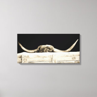 Toile Peeking longhorn