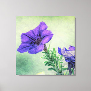 Toile Peint violet de pétunia art