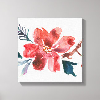 Toile Peinture à fleurs rétro