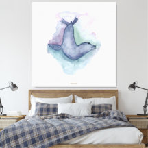 Peinture à l'aquarelle de phoque bleu