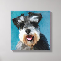 Peinture à l'aquarelle de Schnauzer Nain