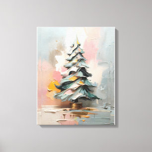 Toile Peinture à l'huile Abstraite de l'arbre de Noël