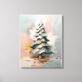 Toile Peinture à l'huile Abstraite de l'arbre de Noël