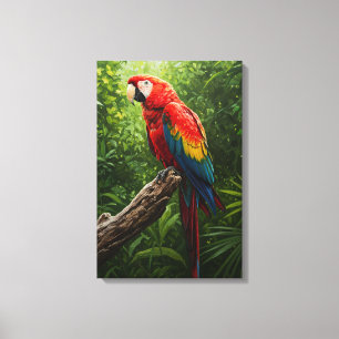 Toile Peinture à l'huile de Macaw