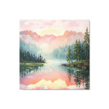 peinture à l'huile de Sunrise Over the Mountains.