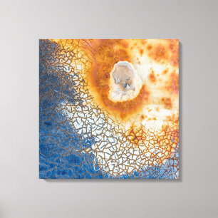 Toile Peinture à peeling et Abstrait rouillé