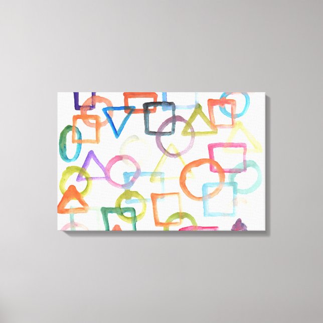 Toile peinture abstraite aquarelle (Recto)