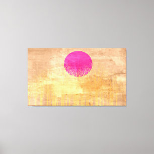 Toile Peinture Abstraite coucher de soleil