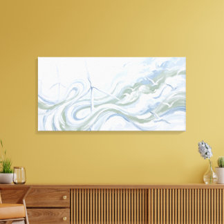 Toile Peinture Abstraite de l'Énergie Éolienne, Art de l