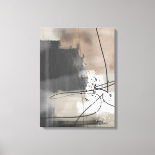 Toile Peinture Abstraite moderne Brown Noir minimaliste