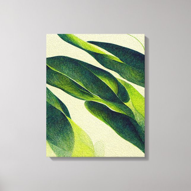 Toile Peinture Abstraite Plante Peinture Peinture Peintu (Recto)