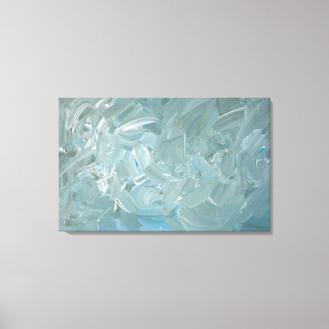 Toile Peinture Abstraite ton bleu (Recto)