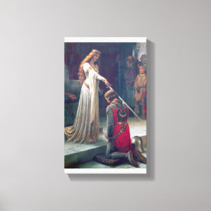 Toile Peinture adoubée de chevalier d'épée de femme d