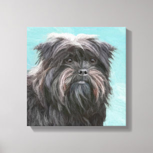 Toile Peinture Affenpinscher - Joli art original chien
