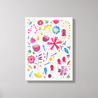 Peinture aquarelle botanique de fleurs sauvages de