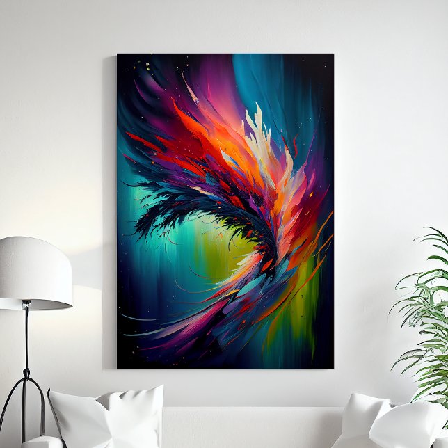 Toile Peinture arc-en-ciel Abstraite contemporaine (Créateur téléchargé)