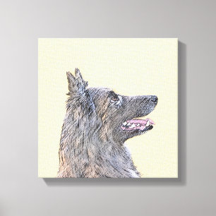 Toile Peinture belge Tervuren - Cute Original Chien Art