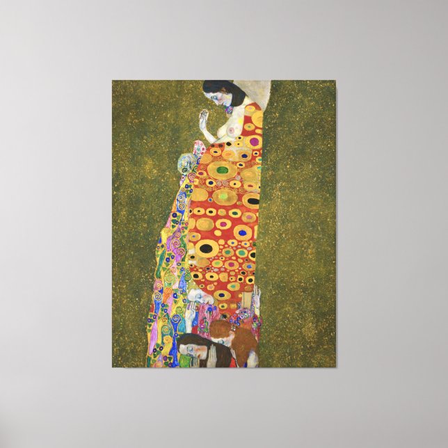 Toile Peinture célèbre de Gustav Klimt's Hope II (1907-1 (Recto)
