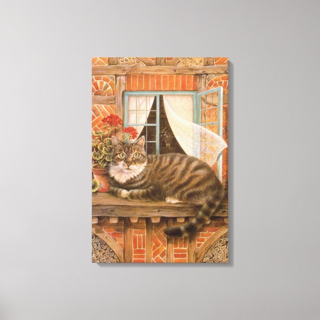 TOILE PEINTURE CHAT POUSSY (Recto)