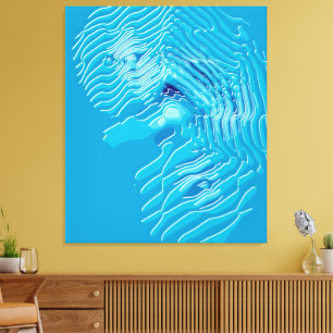 Toile Peinture cinétique liquide de physique quantique 