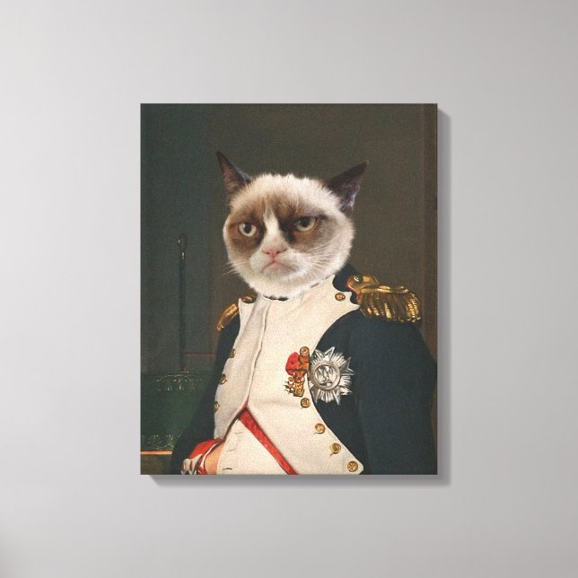 Toile Peinture classique de chats grincheux (Recto)
