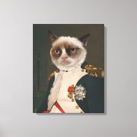 Peinture classique de chats grincheux