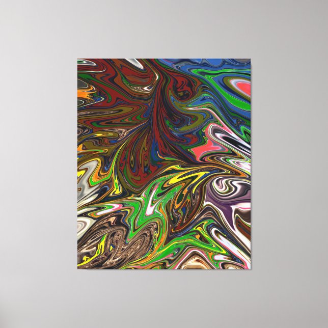 Toile Peinture colorée | Art Abstrait (Recto)