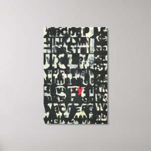 Toile Peinture d'alphabet par le Normand Wyatt