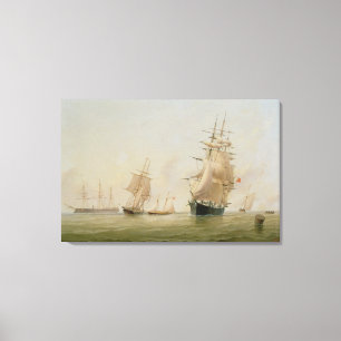 Toile Peinture de bateau (huile sur la toile)