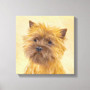 Toile Peinture de Cairn Terrier - Cute Original Chien Ar
