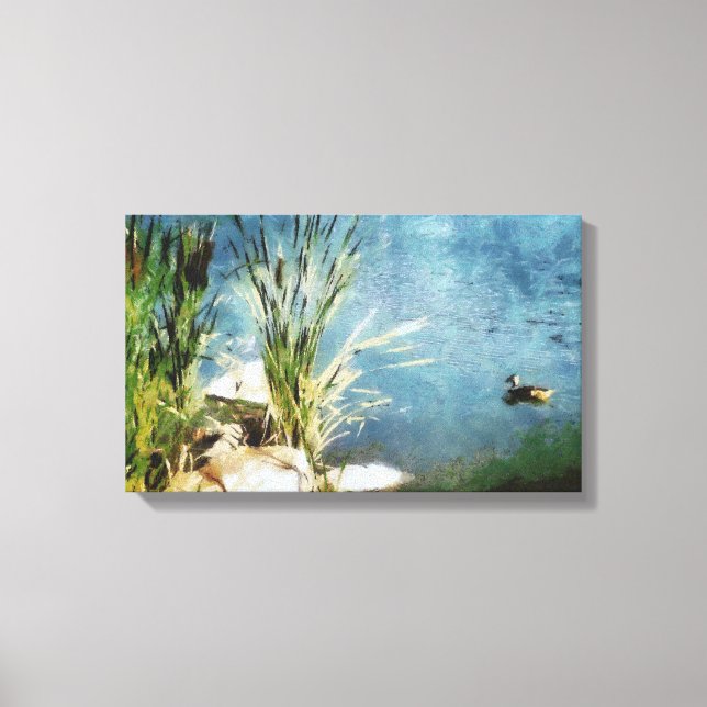 Toile Peinture de canards et de cattons (Recto)