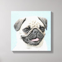 Peinture de carlin - Joli art original de chien