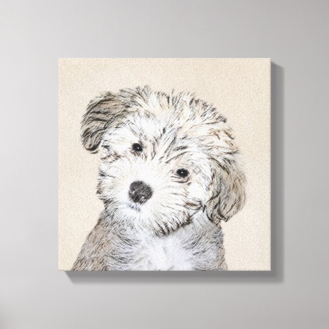 Toile Peinture de Chien Havanais - Cute Original Chien A (Recto)