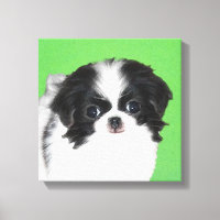 Peinture de chiot Japanese Chin - Art original de