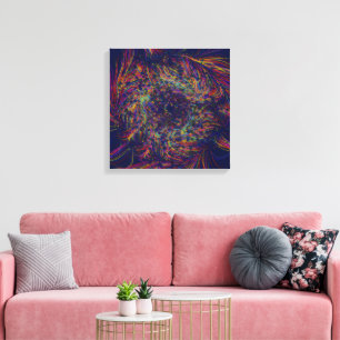 Toile Peinture de fleurs d'orchidée naturelle