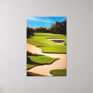 Toile Peinture de Golf Golf Painting Golf Art