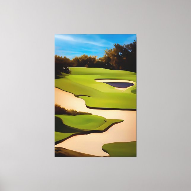 Toile Peinture de Golf Golf Painting Golf Art (Recto)