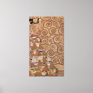 Toile Peinture de Gustav Klimt : L'attente (1908)
