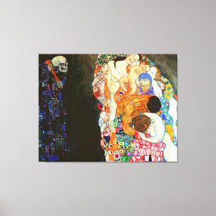 Toile Peinture de Gustav Klimt sur Death and Life.