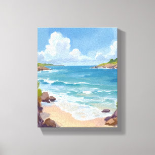 Toile Peinture de la baie de la plage du Cap Cod Océan