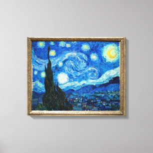 Toile Peinture de nuit étoilée par le peintre Vincent