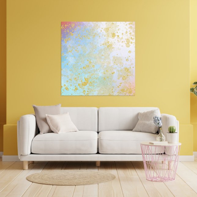 Toile Peinture de Parties scintillant d'or Faux Artistiq (Créateur téléchargé)