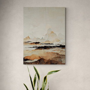 Toile Peinture de paysage méditative "La Terre Lumière".